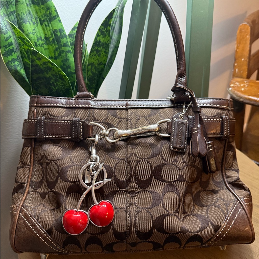 Coach Brown Hampton Signature Tote Bag